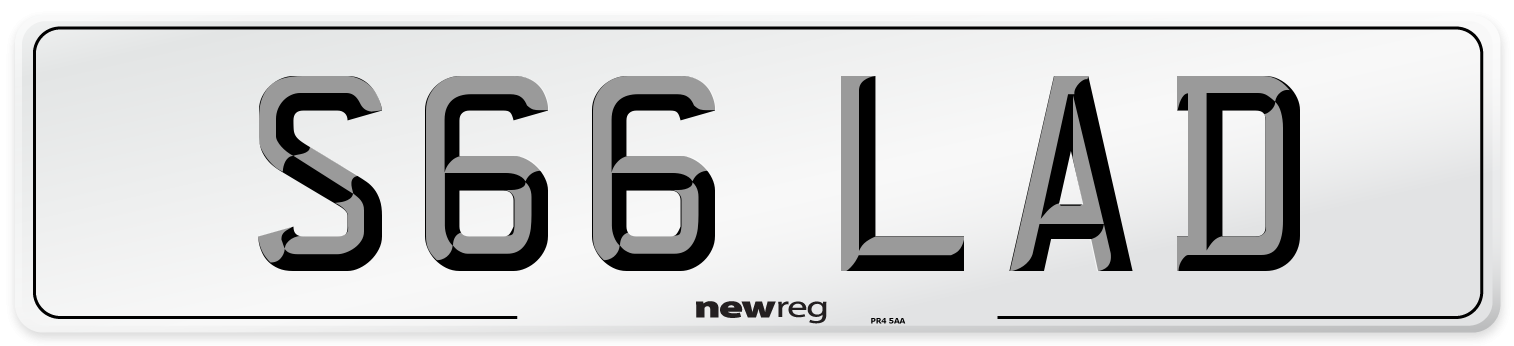 S66 LAD Number Plate from New Reg